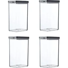 Mepal Vorratsdosen Spar-Set Omnia 2000 ml Nordic Black Vorratsdose Frischhaltedose | ideal für die Aufbewahrung von trockenen Lebensmitteln