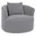 Mendler Sessel HWC-P18 Cord 100 x 66 x 86 cm Weiß mit Kissen