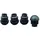 Siena Garden universal Fußkappen 4er-Set, schwarz, rund, Ø 20 mm