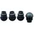 Siena Garden universal Fußkappen 4er-Set, schwarz, rund, Ø 20 mm