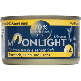 MOONLIGHT Katzennassfutter Nr. 4 Thunfisch, Huhn, Lachs 80 g