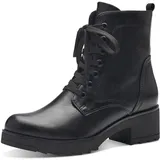 Marco Tozzi Damen Stiefeletten zum Schnüren mit Blockabsatz mit Reißverschluss, Schwarz 40