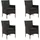 vidaXL Gartenstuhl 56,1 x 73,7 x 55,1 cm schwarz 4 St.