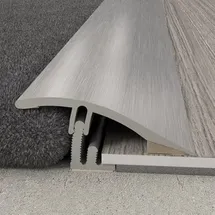 PROVISTON - Übergangsprofil mit Höhenausgleich - 38 x 930 mm - Aluminium - Metallprofil - Bodenprofil - Übergangsschiene - Gebohrt - Silber - 1 Profil