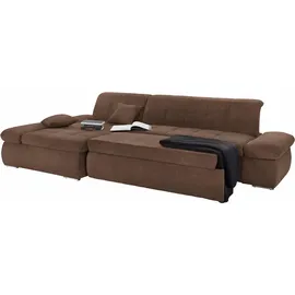 DOMO collection Ecksofa DOMO COLLECTION "NMoric XXL, B/T/H: 300/172/80cm, L-Form", braun, B:300cm H:80cm T:172cm, Chenille (85% Polyester, 15% Acryl);Luxus-Microfaser (100% Polyester);Struktur ( 100% Polyester);Microfaser PRIMABELLE (100% Polyester), Sofas, Ecksofa,