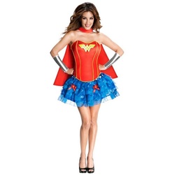 Rubie ́s Kostüm Karnevalskostüm Wonder Girl, Original lizenziertes ‚Wonder Woman‘ Kostüm rot S
