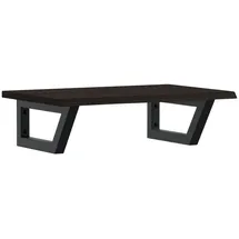 vidaXL Waschtischplatte mit Halterung Stahl und Massivholz Eiche 3302583