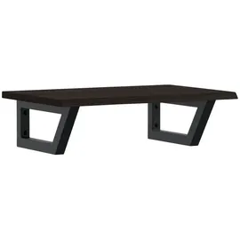 vidaXL Waschtischplatte mit Halterung Stahl und Massivholz Eiche 3302583