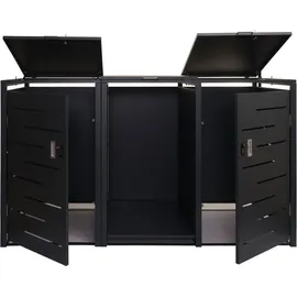 MCW Mülltonnenverkleidung E83-B 117 x 198 x 82 cm grau