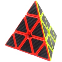 Coolzon Zauberwürfel Pyramid Pyraminx Speed Cube Würfel Carbon Faser Aufkleber Neue Geschwindigkeits Super Schnell und Glatt