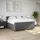 vidaXL Boxspringbett 180 x 200 cm Dunkelgrau