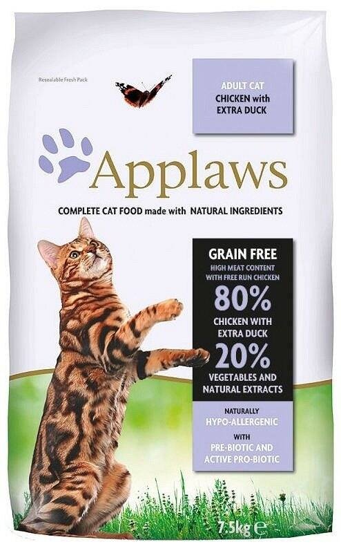 Applaws Trockenfutter für Katzen - Huhn mit Ente und Gemüse 7,5kg (Rabatt für Stammkunden 3%)