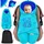 Kidiz KIDIZ® Baby Einschlagdecke Babyschale Winter Herbst Babydecke mit Kapuze & Tasche Universal Fußsack kompatibel mit Maxi-Cosi, Römer, Buggy, Kinderwagen & Autositz isolierend gegen Wind, Nässe & Kälte