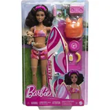 Mattel Barbie Surfer-Puppe mit Surfbrett (HPL69)