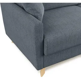 divani.store Schlafsofa Multiflex Stoff Blau / Grau 180 cm