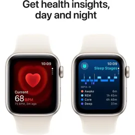 Apple Watch SE 2024 GPS 40 mm Aluminiumgehäuse Polarstern, Sportarmband Polarstern M/L