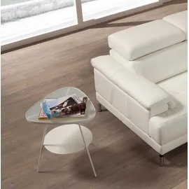 Egoitaliano "Soul, Design und Sitzkomfort auf hohem Niveau, tolle Details, L-Form", mit Recamiere, inkl. Kopfteilverstellung weiß,