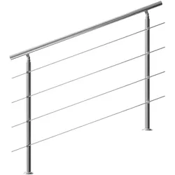 Treppengeländer Edelstahl 150cm 4 Streben