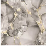 Profhome 790791-GU Luxus Tapete Marmoroptik Glitzernd Grau Weiß Gold 0,53 m x 10,05 m 5,33 m2