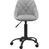 vidaXL Bürostuhl Samt Hellgrau
