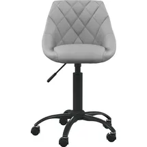 vidaXL Bürostuhl Samt Hellgrau