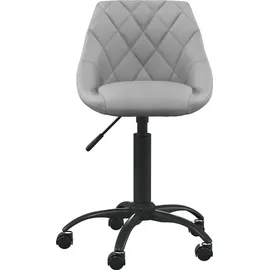 vidaXL Bürostuhl Samt Hellgrau