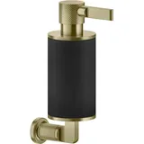 GESSI Inciso Seifenspender Wandmodell, Glas dunkel - messing gebürstet