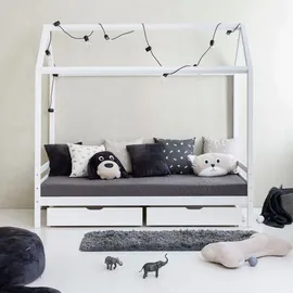 Hoppekids Hausbett ECO Dream 90 x 200 cm Kiefer massiv weiß