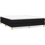 vidaXL Boxspringbett Schwarz 180x200 cm Stoff1378975