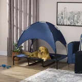 PawHut Hundebett mit Baldachin 122 x 92 x 108 cm dunkelblau