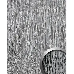 wallface Dekorpaneele, used look, glatt - silberfarben