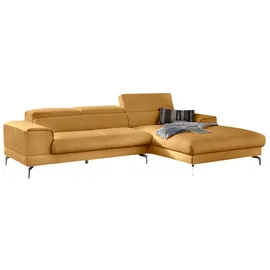 W.Schillig Eckcouch Leder 3-Sitzer Gelb