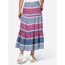 Classic Basics Stufenrock Damen Floral Blau 38