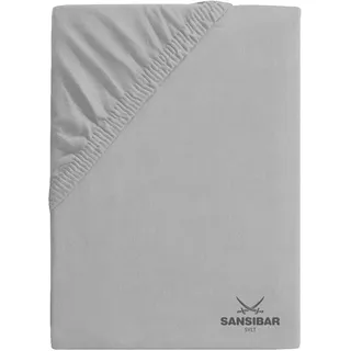 Sansibar Bettlaken Baumwolle-Jersey-Elasthan 90 x 100 - 90 x 200 cm grau