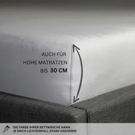 sch√ñner wohnen-kollektion Spannbettlaken Mischgewebe 100 x 200 cm Hellgrau 1 St.