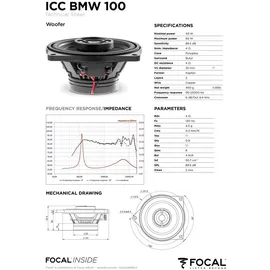 Focal ICC BMW 100 | BMW spezifisches 2-Wege Koax-Lautsprechersystem, 10 cm