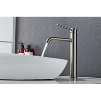 AIYA Bath Design Wasserhahn aus Edelstahl | Graphit, Hoch | Zeitloses und modernes Design aus Dänemark | Einhandmischer-Wasserhahn fürs Bad | Waschtischarmatur | Hohe Qualität und Haltbarkeit