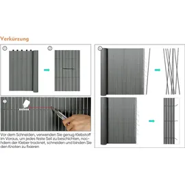 Sekey Sichtschutzmatte PVC 100 x 400 cm Hellgrau