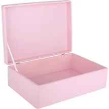 Creative Deco Holzkiste XL 40 x 30 x 14 cm 1-tlg. rosa