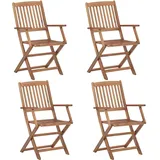 vidaXL Klappbare Gartenstühle 57 x 57 x 91 cm braun 4 St.