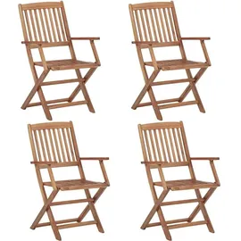 vidaXL Klappbare Gartenstühle 57 x 57 x 91 cm braun 4 St.