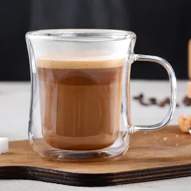 Extralink Doppelwandige Thermogläser mit Henkel 0,25 l 2 St.