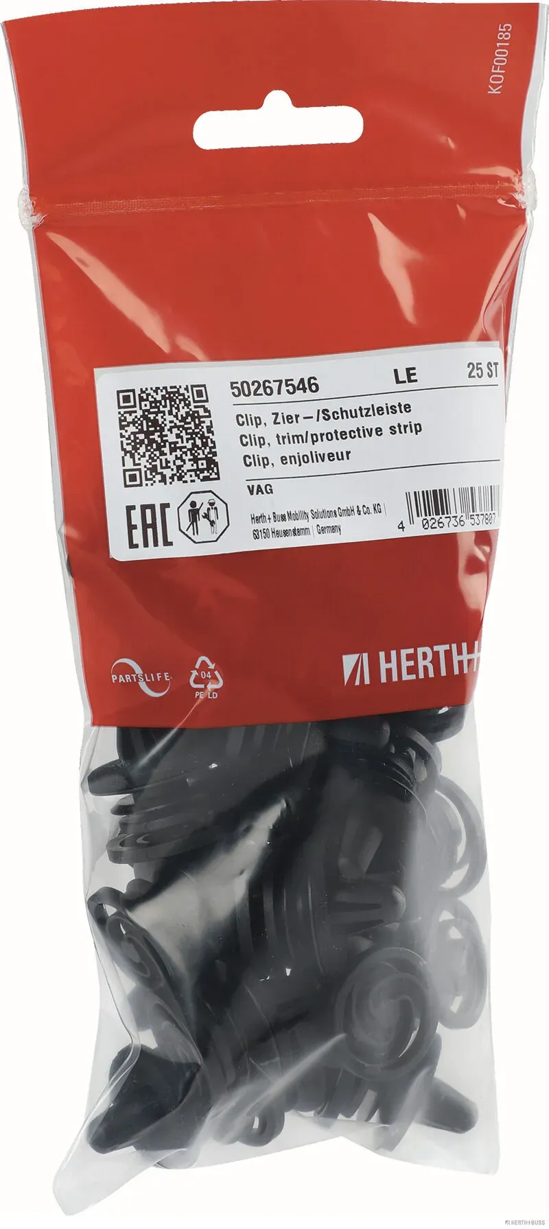 HERTH+BUSS ELPARTS Clip, Zier-/Schutzleiste 50267546 A-Säule für CUPRA