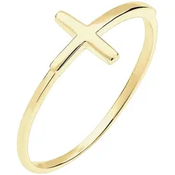 Elli PREMIUM Kreuz Symbol Trend Blogger 375 Gelbgold Ringe   Damen 