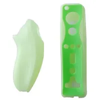 OSTENT Weiche Silikonhülle für Nintendo Wii Remote Nunchuk Controller - Farben Grün