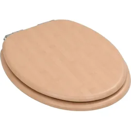 vidaXL Toilettensitz mit Absenkautomatik Bambus-Design Braun