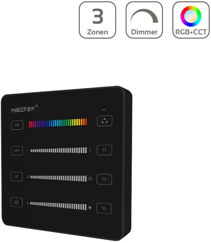 MiBoxer Pixel LED Wand-Fernbedienung schwarz B6 für SPIR3 / SPIR3M