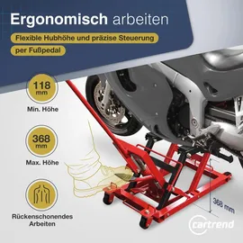 CARTREND Hebebühne Gummi/Metall/Stahl 680 kg rot