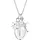 Elli Halskette Damen, Marienbild Kreuz mit Zirkoina Kristalle in 925 Silber