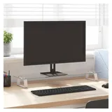 vidaXL Monitorständer Weiß 80x20x8 cm Hartglas und Metall